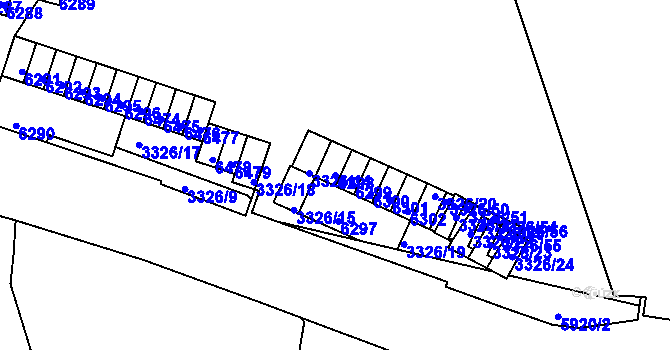 Parcela st. 6298 v KÚ Liberec, Katastrální mapa