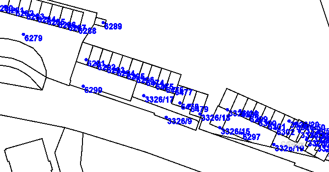 Parcela st. 6476 v KÚ Liberec, Katastrální mapa