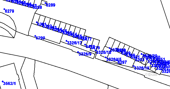 Parcela st. 6478 v KÚ Liberec, Katastrální mapa