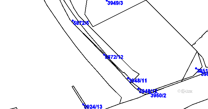 Parcela st. 5872/12 v KÚ Liberec, Katastrální mapa