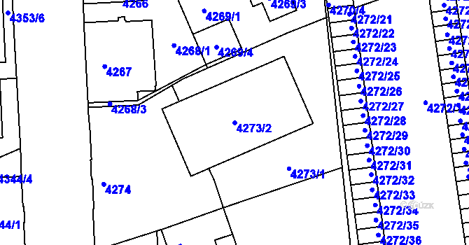 Parcela st. 4273/2 v KÚ Liberec, Katastrální mapa