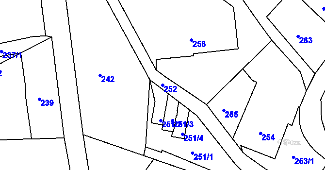 Parcela st. 252 v KÚ Ruprechtice, Katastrální mapa