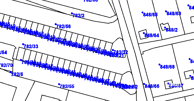 Parcela st. 782/29 v KÚ Ruprechtice, Katastrální mapa