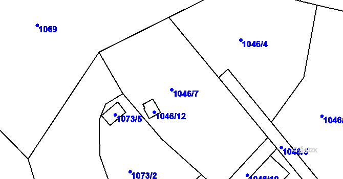 Parcela st. 1046/7 v KÚ Ruprechtice, Katastrální mapa