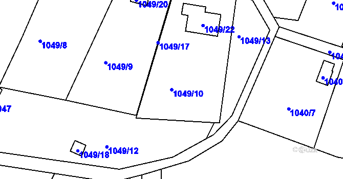 Parcela st. 1049/10 v KÚ Ruprechtice, Katastrální mapa