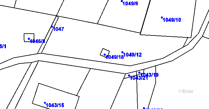Parcela st. 1049/18 v KÚ Ruprechtice, Katastrální mapa
