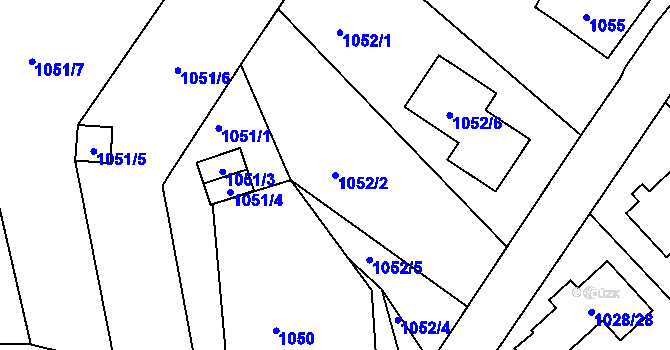Parcela st. 1052/2 v KÚ Ruprechtice, Katastrální mapa