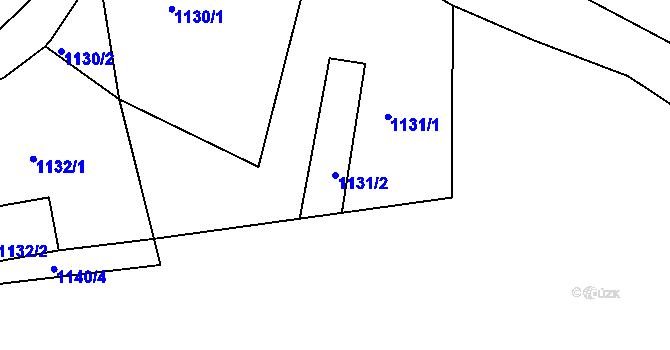 Parcela st. 1131/2 v KÚ Ruprechtice, Katastrální mapa