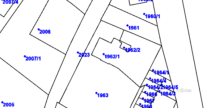 Parcela st. 1962/1 v KÚ Ruprechtice, Katastrální mapa