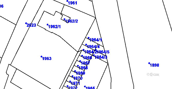 Parcela st. 1964/4 v KÚ Ruprechtice, Katastrální mapa