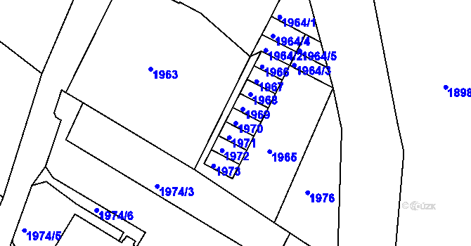 Parcela st. 1970 v KÚ Ruprechtice, Katastrální mapa