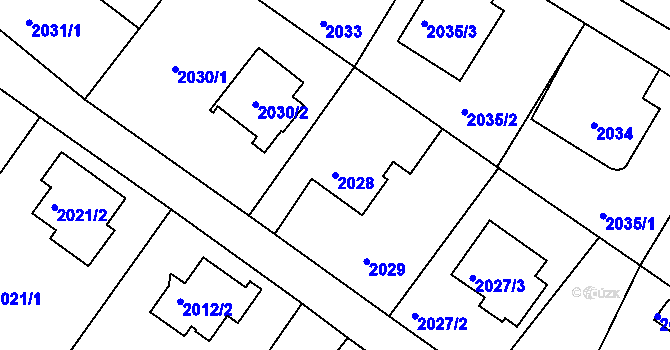 Parcela st. 2028 v KÚ Ruprechtice, Katastrální mapa