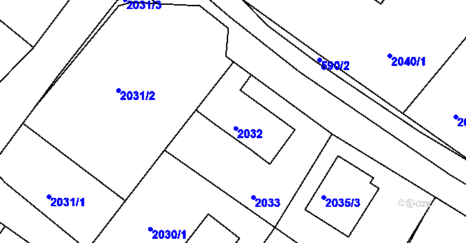 Parcela st. 2032 v KÚ Ruprechtice, Katastrální mapa