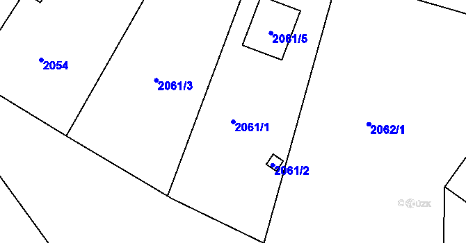 Parcela st. 2061/1 v KÚ Ruprechtice, Katastrální mapa