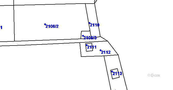 Parcela st. 2111 v KÚ Ruprechtice, Katastrální mapa