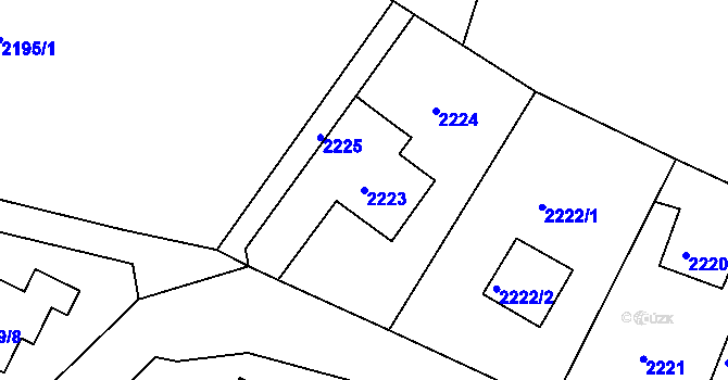 Parcela st. 2223 v KÚ Ruprechtice, Katastrální mapa