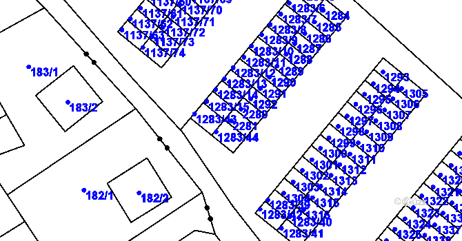 Parcela st. 2281 v KÚ Ruprechtice, Katastrální mapa