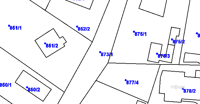 Parcela st. 873/1 v KÚ Ruprechtice, Katastrální mapa