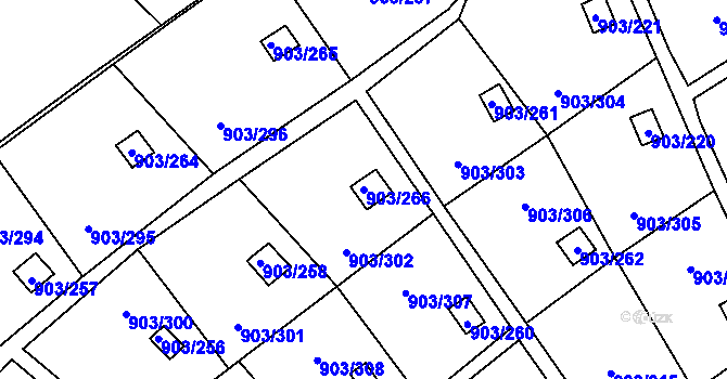 Parcela st. 903/266 v KÚ Staré Pavlovice, Katastrální mapa