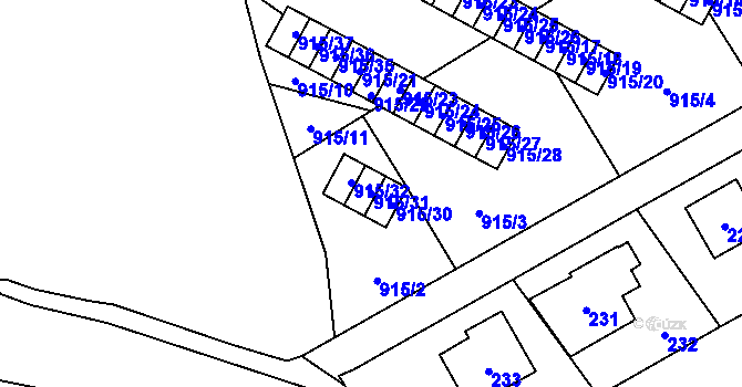 Parcela st. 915/31 v KÚ Staré Pavlovice, Katastrální mapa