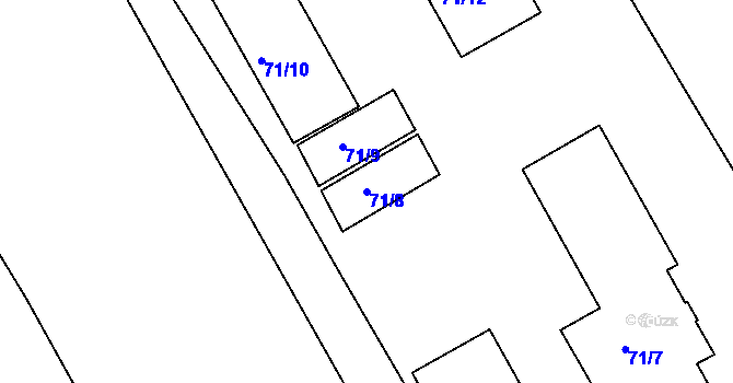 Parcela st. 71/8 v KÚ Růžodol I, Katastrální mapa