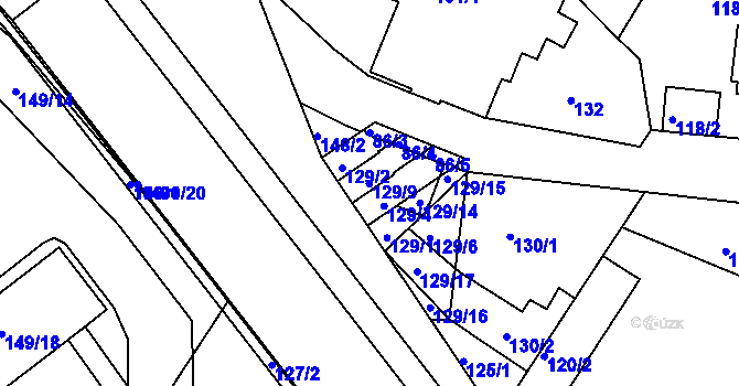 Parcela st. 129/11 v KÚ Růžodol I, Katastrální mapa