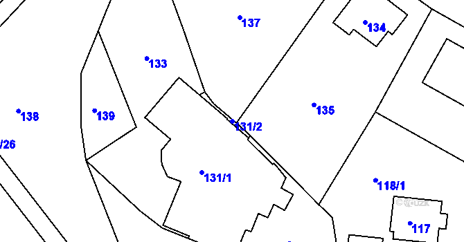 Parcela st. 131/2 v KÚ Růžodol I, Katastrální mapa