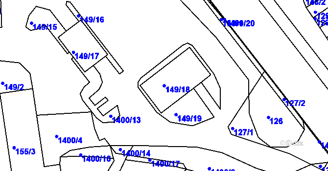 Parcela st. 149/18 v KÚ Růžodol I, Katastrální mapa