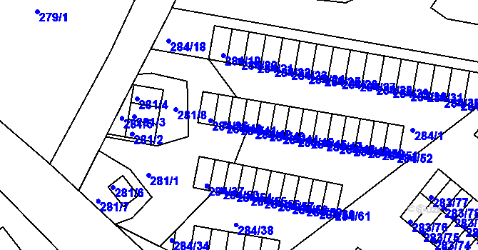 Parcela st. 284/41 v KÚ Růžodol I, Katastrální mapa