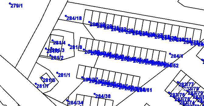 Parcela st. 284/42 v KÚ Růžodol I, Katastrální mapa