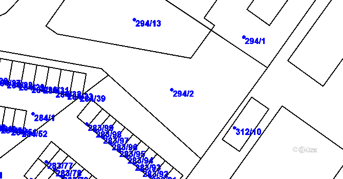 Parcela st. 294/2 v KÚ Růžodol I, Katastrální mapa