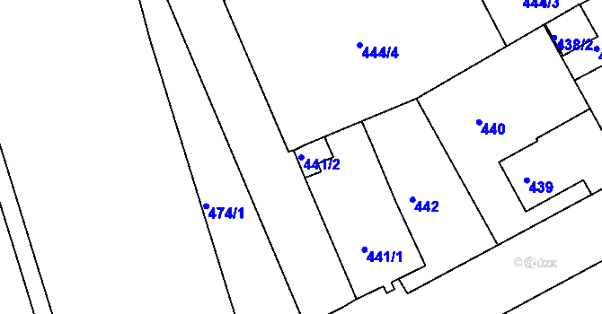 Parcela st. 441/2 v KÚ Růžodol I, Katastrální mapa