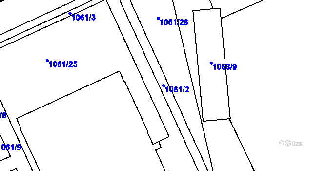 Parcela st. 1061/2 v KÚ Růžodol I, Katastrální mapa