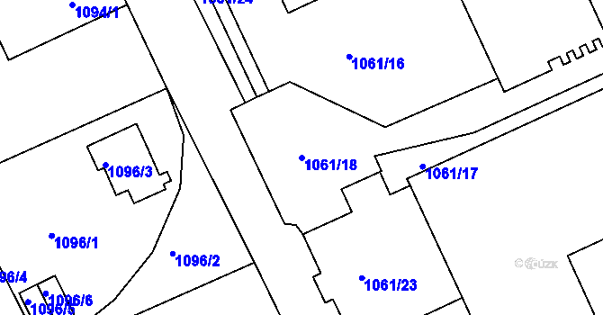 Parcela st. 1061/18 v KÚ Růžodol I, Katastrální mapa