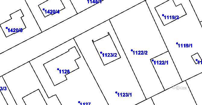 Parcela st. 1123/2 v KÚ Růžodol I, Katastrální mapa