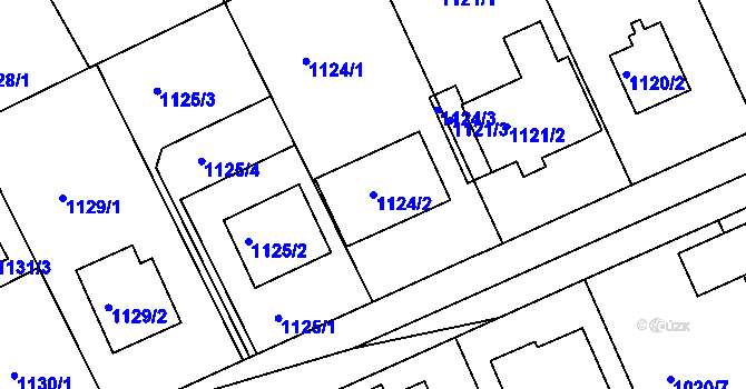 Parcela st. 1124/2 v KÚ Růžodol I, Katastrální mapa