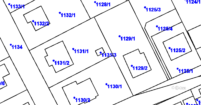 Parcela st. 1131/3 v KÚ Růžodol I, Katastrální mapa