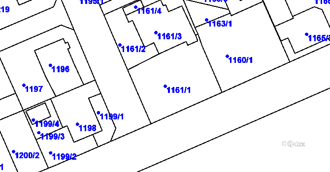 Parcela st. 1161/1 v KÚ Růžodol I, Katastrální mapa