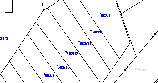 Parcela st. 682/11 v KÚ Růžodol I, Katastrální mapa