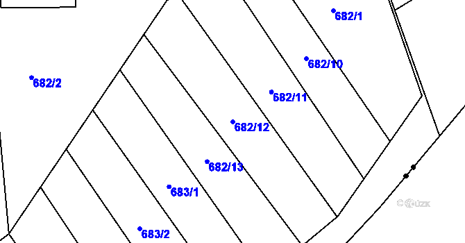 Parcela st. 682/12 v KÚ Růžodol I, Katastrální mapa