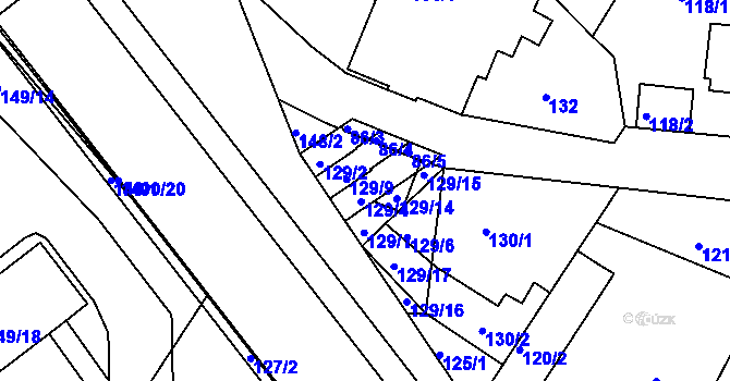 Parcela st. 129/12 v KÚ Růžodol I, Katastrální mapa