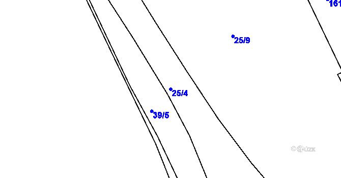 Parcela st. 25/4 v KÚ Františkov u Liberce, Katastrální mapa