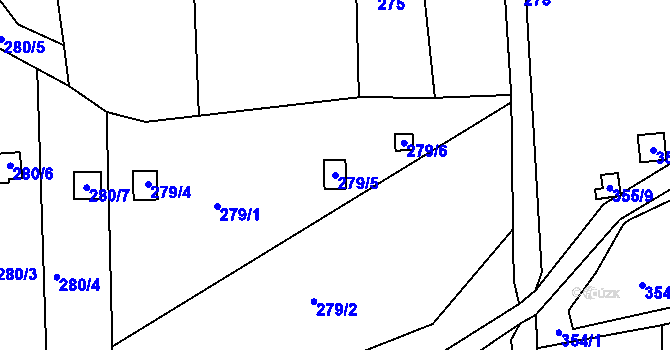 Parcela st. 279/5 v KÚ Františkov u Liberce, Katastrální mapa