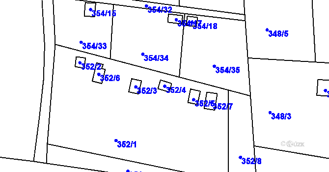 Parcela st. 352/4 v KÚ Františkov u Liberce, Katastrální mapa