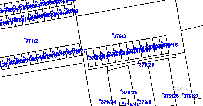 Parcela st. 379/6 v KÚ Františkov u Liberce, Katastrální mapa
