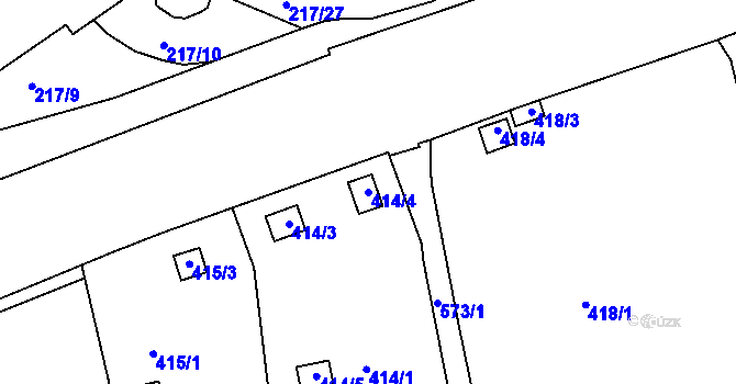 Parcela st. 414/4 v KÚ Františkov u Liberce, Katastrální mapa