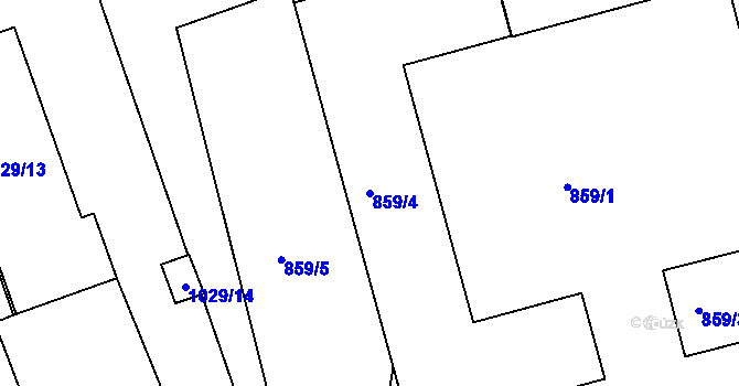 Parcela st. 859/4 v KÚ Františkov u Liberce, Katastrální mapa