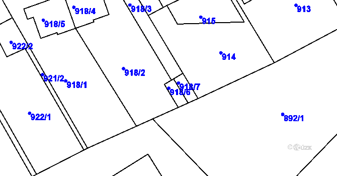 Parcela st. 918/6 v KÚ Františkov u Liberce, Katastrální mapa