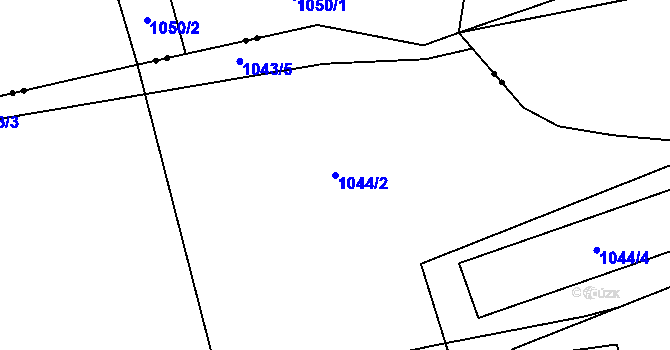 Parcela st. 1044/2 v KÚ Františkov u Liberce, Katastrální mapa