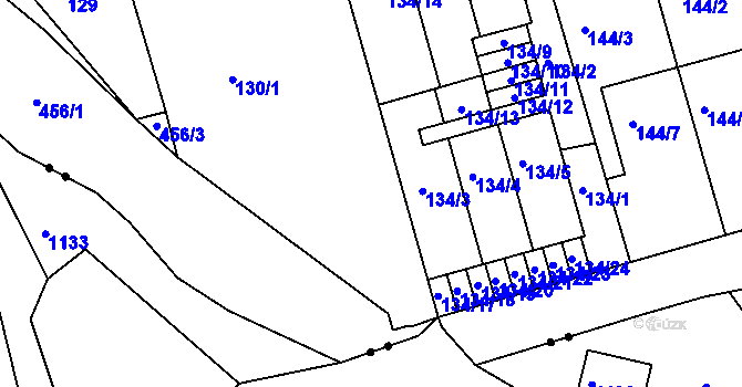 Parcela st. 130/2 v KÚ Janův Důl u Liberce, Katastrální mapa